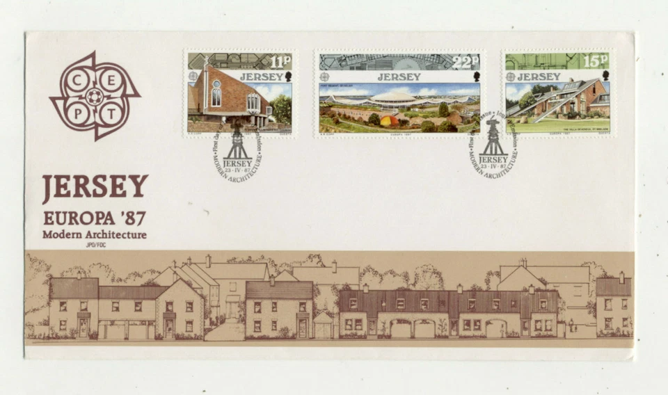 Jersey Europa 1987 Modern Architecture Official First Day Cover - Image 1 of 1
