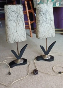 Unique Pair Vintage 50s / 60s Atomic Lamps Mid Century Modern MCM RARE°° - Picture 1 of 19