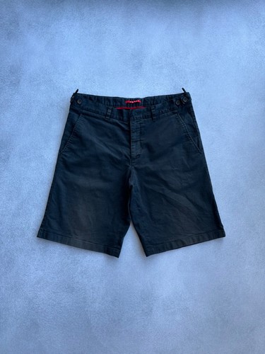 Short Prada vintage luxe bleu marine délavé en coton