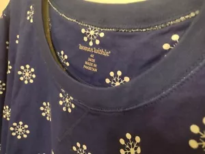 Women Within Plus Size 4XL  Heavyweight Blue / White  Snowflake Sweatshirt! New! - Picture 1 of 10