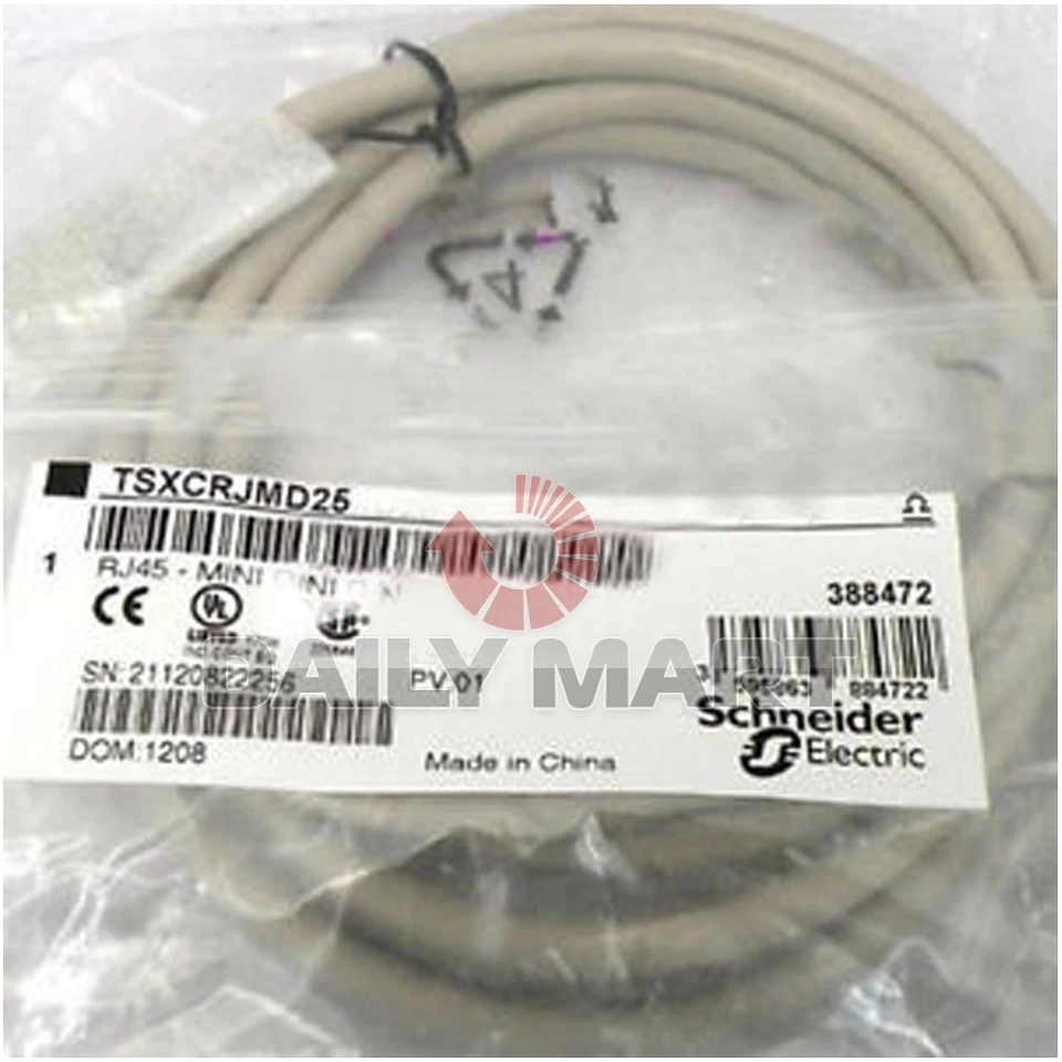 NEW Schneider TSXCRJMD25 Mini DIN for PLC RJ45 Programming Cable - Image 1 of 1