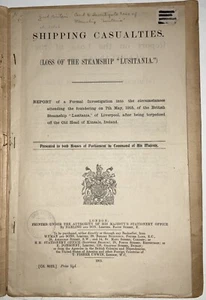Shipping Casualties Loss of The Steamship "Lustina" 1915 Report -AS REPRINTED - Picture 1 of 4