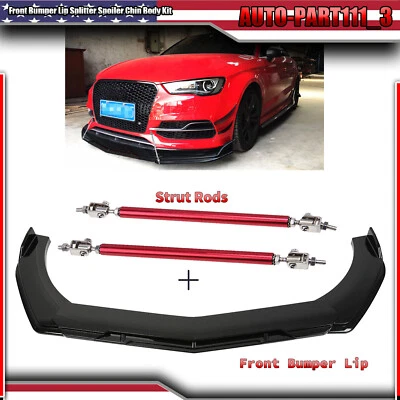 Kit de carrocería de alerón divisor de labios para parachoques delantero para Audi A3 A4 A5 A6 A7 Q3 Q5 Q7 Foto 1 de 4