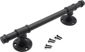 LONTAN 1 Stück Scheunentor Griff Schmiedeeisen Schiebetür Griff Schwarz 360Mm Ge - Bild 1 von 12