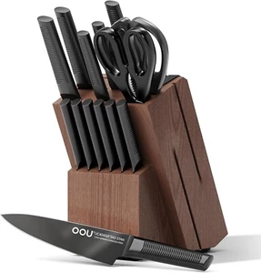15 Pieces Kitchen Knife Set with Block High Carbon Stainless Steel - Picture 1 of 7