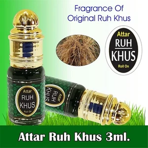 Ruh Khus Attar for Men & Women Fragrance of Original Ruh Khus - 3 ml Free Ship - Picture 1 of 4