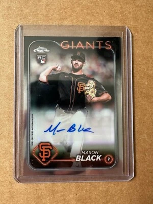 2024 Topps Chrome Mason Black RC Auto #AC-MB Giants - Image 1 of 2