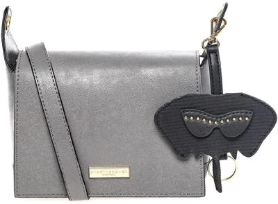 Crossbody -Charcol Cross-Body Bag Christian Siriano Emma Small Flap NEW - Image 1 of 4