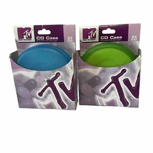 MTV Hard 24 CD Storage Cases Combo Includes 2 Colours Green Blue 2005 - Picture 1 of 9