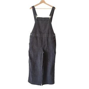 Toad & Co Womens Overalls Large Organic Cotton Hemp Karuna Cord Wide Leg Gray - Picture 1 of 9