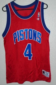 Vintage Joe Dumars Champion Detroit Pistons Rot Trikot Gr. 44 L NBA  - Bild 1 von 2