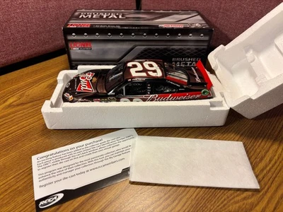 Kevin Harvick 1/24 #29 2012 metal cepillado Budweiser Impala, #249 de 347, sin usar, en caja Foto 1 de 3