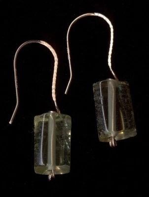 14K 2.53 Gram Solid Rose Gold 10.95 Carat Bead Natural Citrine Hook Earrings #dc - Image 1 of 2