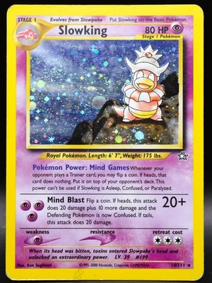 Pokemon Slowking 14/111 Neo Genesis Holo SWIRL (See HD Pics for Condition)  - Image 1 of 4