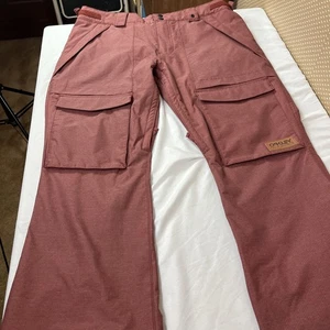 Pantaloni da sci Oakley Factory Pilot Light bordeaux impermeabili trail snowboard taglia XL - Foto 1 di 15