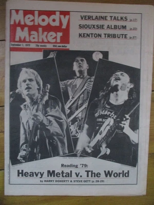 Melody Maker 1 Sept 1979 - Wreckless Eric, Television,  Reading Festival Foto 1 de 2