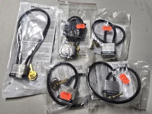 Master Lock Gun Cable Locks w/ Keys Braided Steel Cable SET OF 5 New - Picture 1 of 1