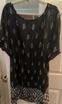 ANA Womens Dress Coverup Swimwear Clothing Black PLUS SIZE 2x - Image 1 of 2