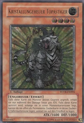 YuGiOh Kristallungeheuer Topastiger (V.2) FOTB-DE004 Ultimate Rare NM unl. - Bild 1 von 2