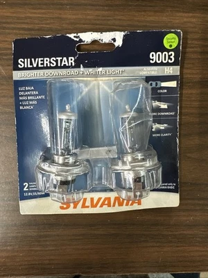 NEW Sylvania Silverstar 2 Bulbs PN: 9003 Also Fits H4 - Image 1 of 2