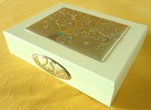 NOZZE D'ARGENTO 25° ANNIVERSARIO DI MATRIMONIO PORTAGIOIELLI ARGENTO cm24x19x6 - Foto 1 di 7