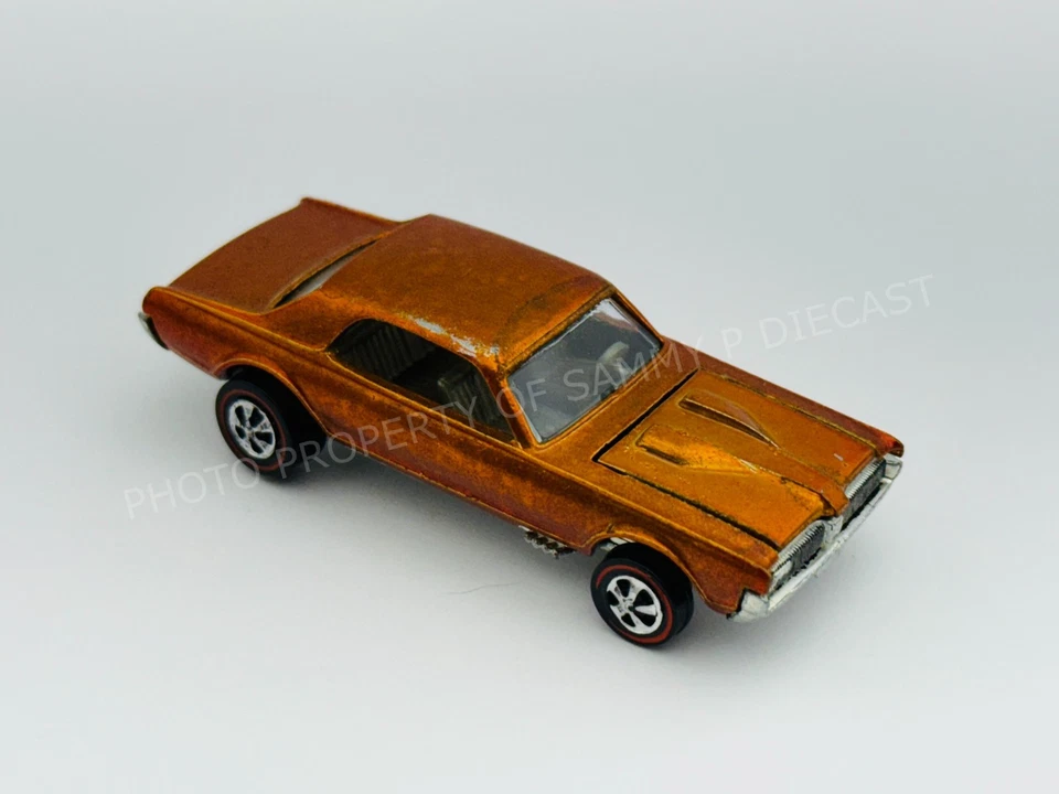 Hot Wheels Redline CUSTOM COUGAR Orange US Tan Interior Very Nice !!! - Image 1 of 4
