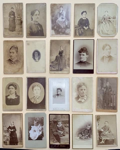 Fotografías antiguas CDV de mujeres y niños (20) - Imagen 1 de 4