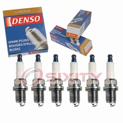 6 bujías Denso estándar ranura en U para Nissan Quest 1993-1998 3,0 L V6 be Foto 1 de 4