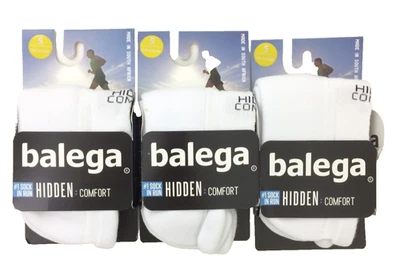 Balega Unisex No Show Running Socks Pack Of 3 Size S White Hidden Comfort New F1 - Image 1 of 4