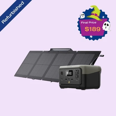 Generador Solar EcoFlow RIVER 2 256Wh+110W Panel Solar Certificado Reacondicionado Foto 1 de 4