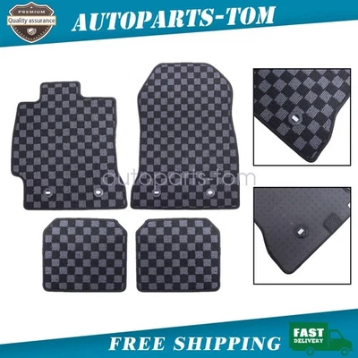 Alfombrillas con bandera a cuadros para Subaru BRZ 2013-2020 / Toyota 86 2017-2020 Foto 1 de 4
