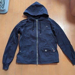 Schott Navy Rider Parka Cotton Hoodie with Zipper & Flap Pockets Menâs - Picture 1 of 4