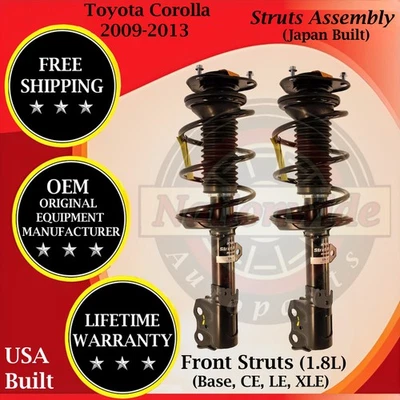 Puntales delanteros KYB para Toyota Corolla 2009-2013 1,8 L construido en Japón garantía de por vida Foto 1 de 4