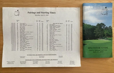 2000 年大师赛观众指南 + 第三轮配对表 Vijay Singh — 第 1/2 张图片