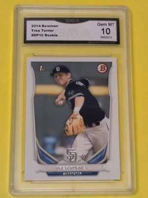 Trea Turner 2014 Bowman 1st. #DP10 Rookie GMA 10 - Image 1 of 2