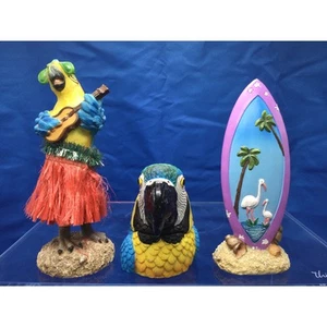 Florida Style Tiki Bar Home Decor Baubles Shelf Decor Lot of 3 - Picture 1 of 12