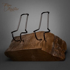 Mr. Brog EXKLUSIVER HOLZSTÄNDER / RACKHALTER EICHE MORTA für 2 Pfeifen - Bild 1 von 6