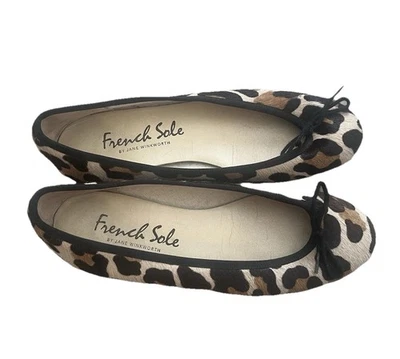 French Sole by Jane Winkworth Ballet Flats Leopard Print Calf Hair Women’s EU 37 - Image 1 of 4