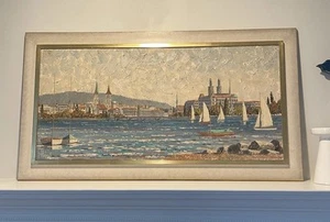 Original, Acrylic Painting 37”x20” Canvas Signed By Artist Holmes - Picture 1 of 13