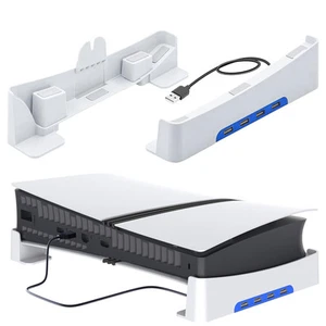 Horizontal Stand For The New Ps5 Slim/Ps5 Pro With 4 Usb Expansion Hubs I_ - Picture 1 of 6