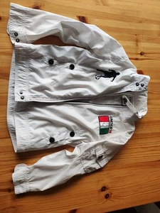 Fußball-Jacke Italia, Jungs Gr1 10-116 Weiß mit Kapuze Sportjacke , gebraucht - Bild 1 von 6