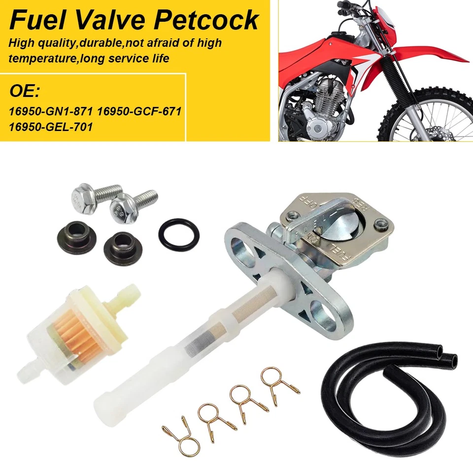 Válvula de combustible Petcock para Honda CRF50F CRF150F 2004-2015 CRF230F 16950-GN1-871 EAW Foto 1 de 4