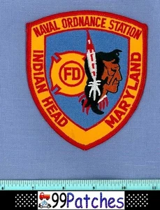 INDIAN HEAD NAVAL ORDNANCE STATION MARYLAND Navy Military Fire Rescue Patch 9I - Picture 1 of 1