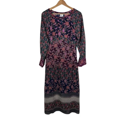 Maxi Vestido Cabi Festivo Pequeño Retro Floral Boho Multicolor Otoño Festival Elegante Foto 1 de 4