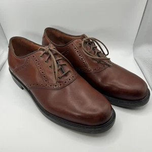 Mens Johnston Murphy Brown Tabor Saddle Dress Shoes Oxfords 20-1258 Size 9.5 - Picture 1 of 12