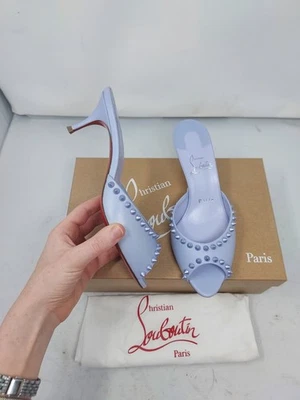 Sandalia Christian Louboutin EU 36.5 US 6.5 ME NUEVA DOLLY SPIKE púrpura con tachuelas Foto 1 de 4