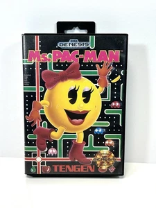 Ms. Pac-Man (Sega Genesis, 1991) Complete CIB Case, Manual & Game JAPAN - Picture 1 of 17