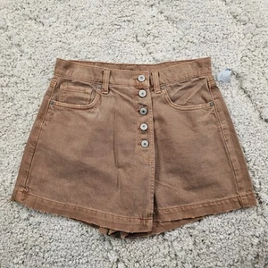 American Eagle Womens Jean Shorts Skirt Skort Cottagecore Festival Size 6 29x4.5 - Picture 1 of 13