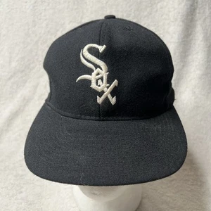 Vintage 90s Chicago White Sox Snapback Black Hat Cap American Needle Adjustable - Picture 1 of 21