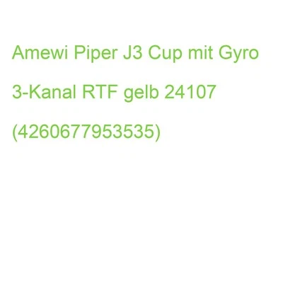 Amewi Piper J3 Cup mit Gyro 3-Kanal RTF gelb 24107 (4260677953535) - Bild 1 von 2
